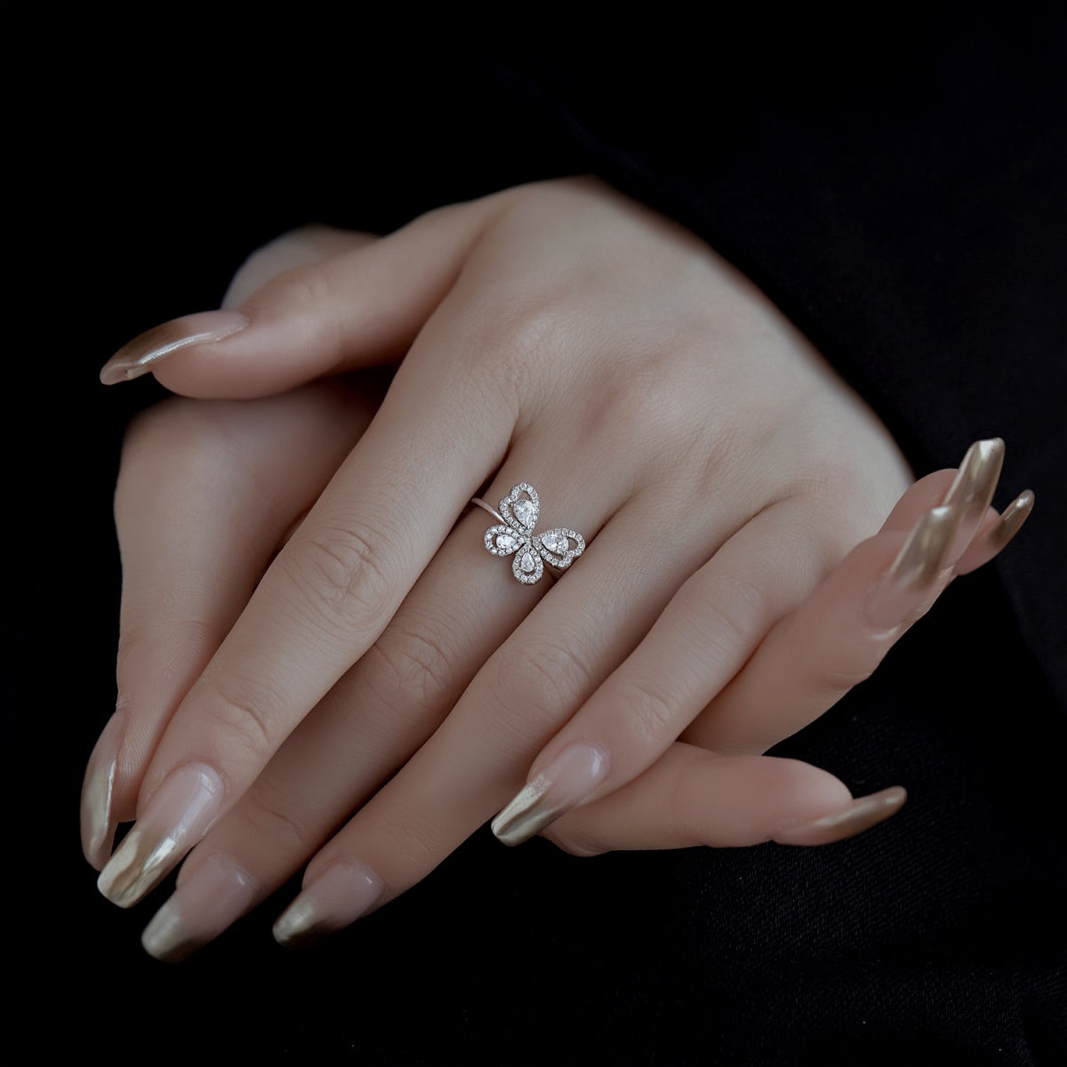Icy Butterfly Ring