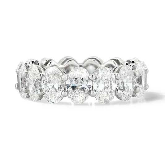 Oval Cut Sterling Silver Mila Band