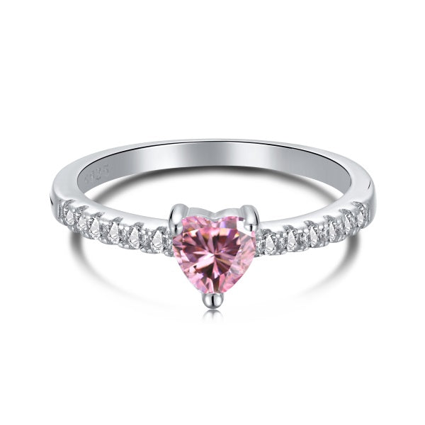 Verona Pink Heart Ring 6