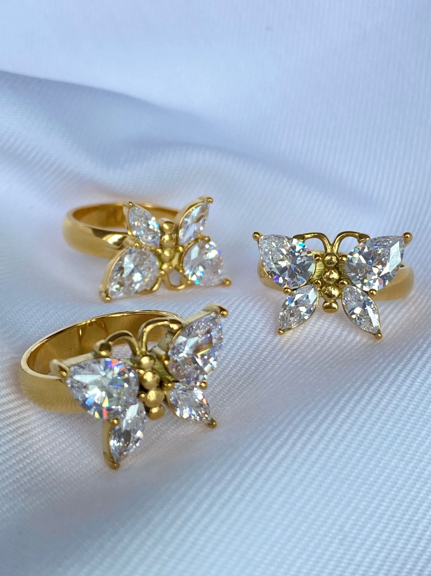 Golden Yara Butterfly Fashion Ring