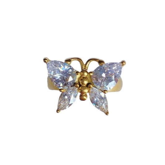 Golden Yara Butterfly Fashion Ring