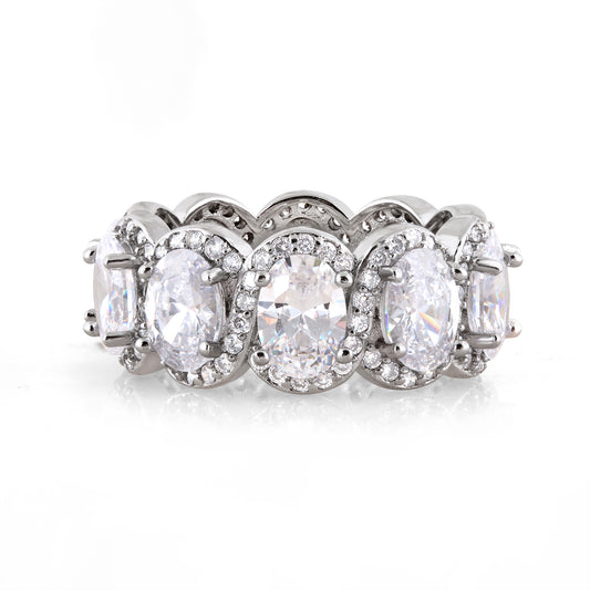 VICTORIA ETERNITY BAND - 925 Sterling Silver Cubic Zirconia Ring