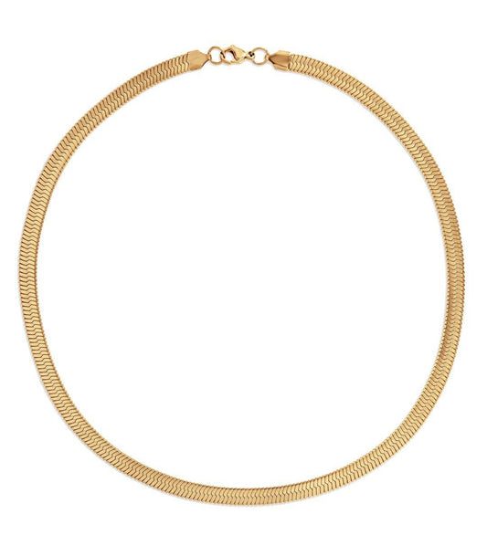 16 Inch Gold Herringbone Chain