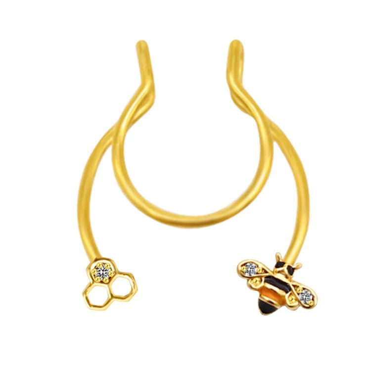Honey Bee Faux Septum Ring