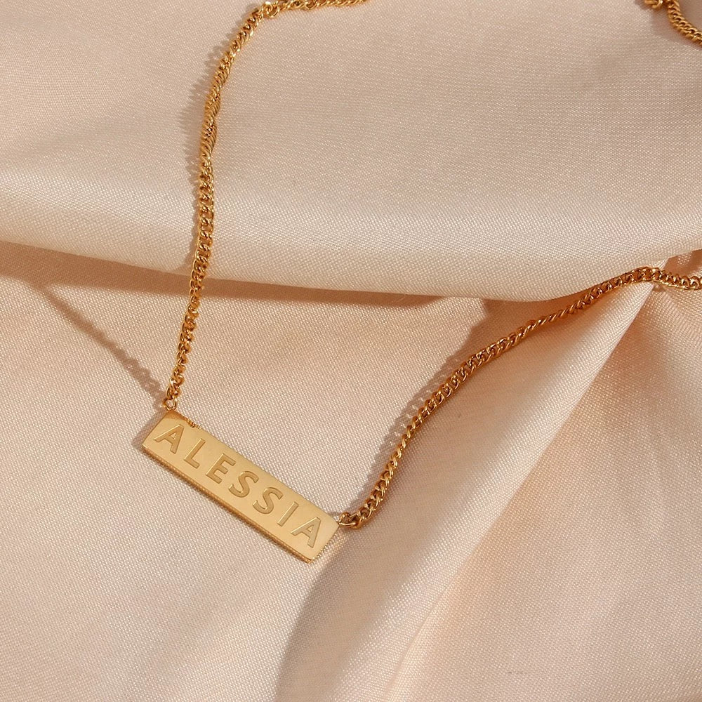 Personalized Bar Necklace