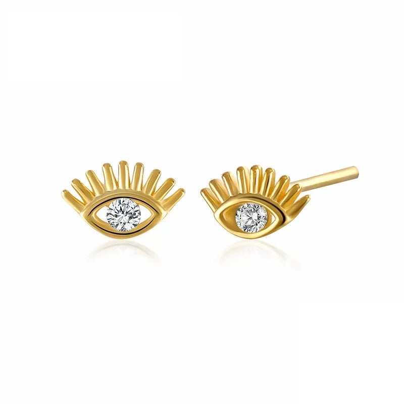 3 mm Eye See You Sterling Silver Stud Earrings