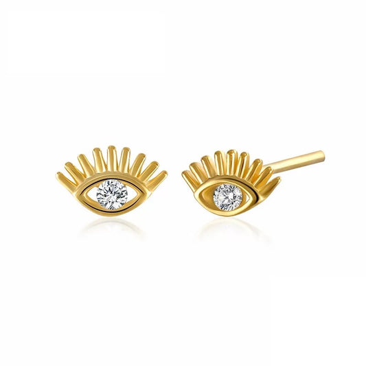 3 mm Eye See You Sterling Silver Stud Earrings