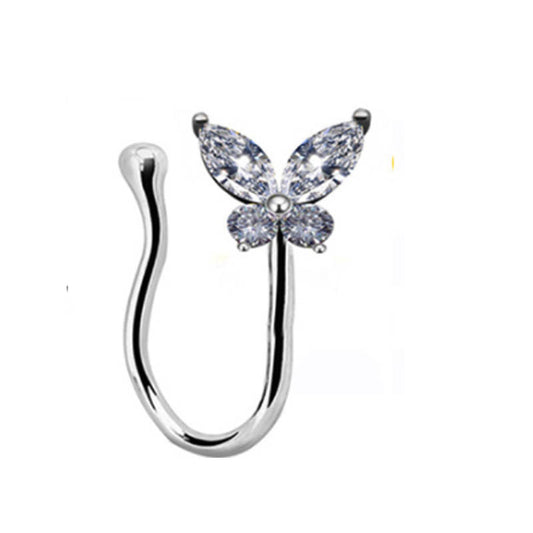 Icy Butterfly Nose Clip