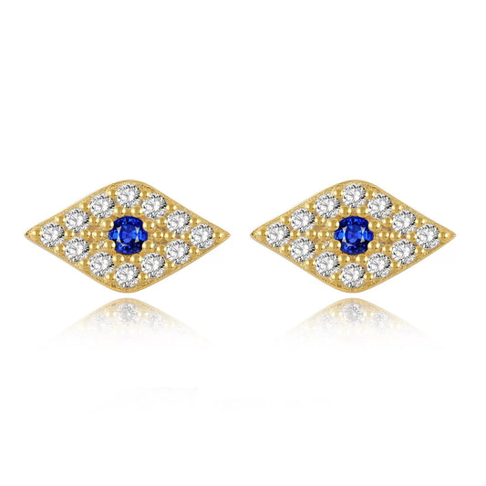 Stainless Steel Women's Evil Eye Stud Earrings