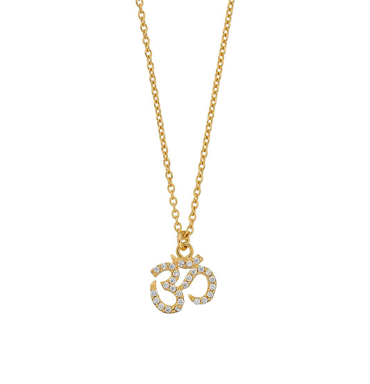 45cm Sterling Silver OM Chain Necklace