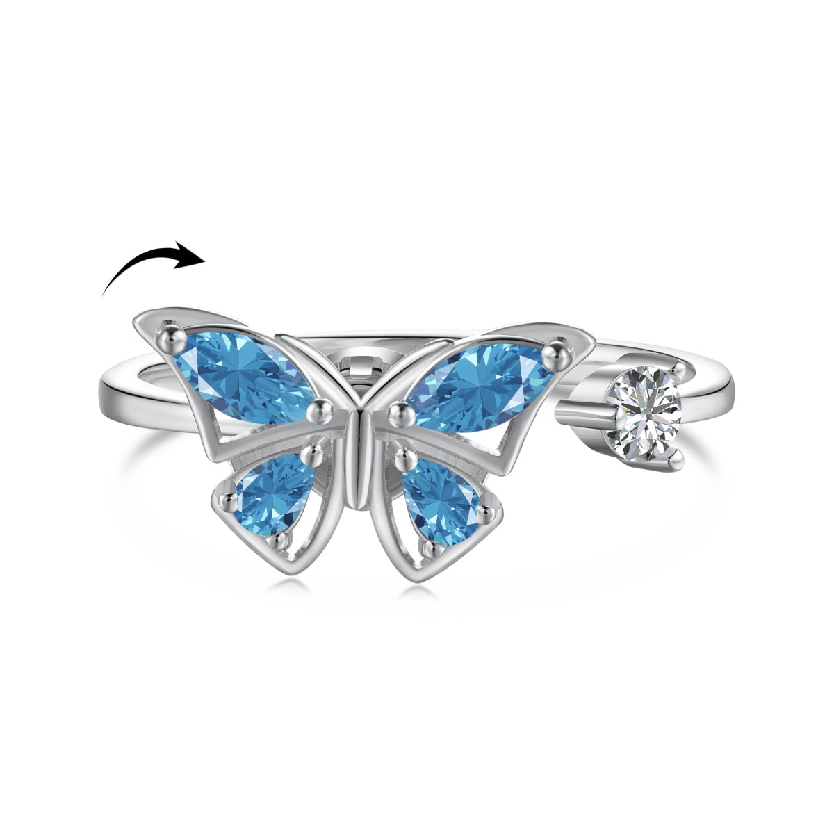 Butterfly Spinner Ring