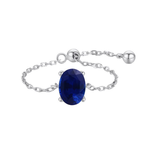 Sapphire Adjustable Chain Ring