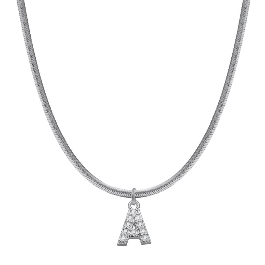 Herringbone Initial Necklace