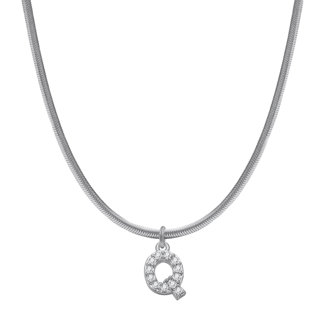 Herringbone Initial Necklace