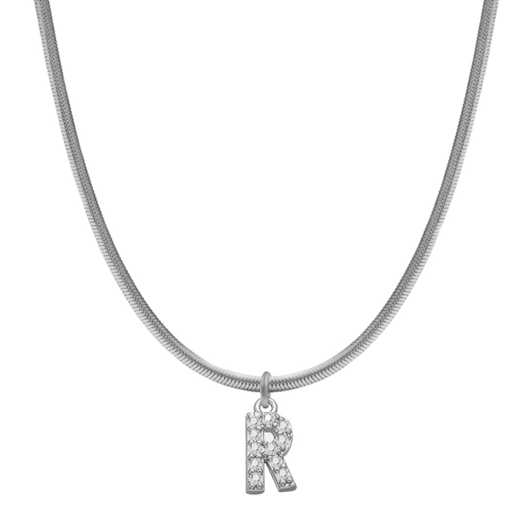 Herringbone Initial Necklace