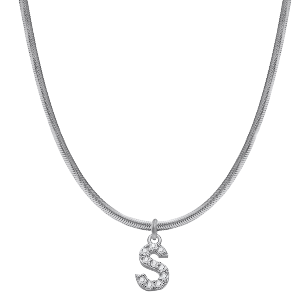 Herringbone Initial Necklace