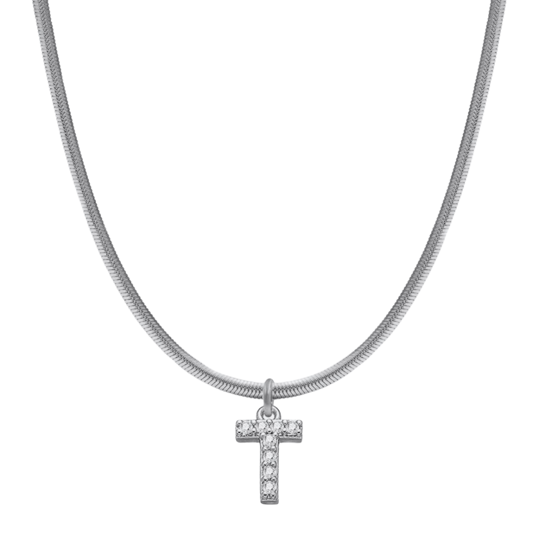 Herringbone Initial Necklace