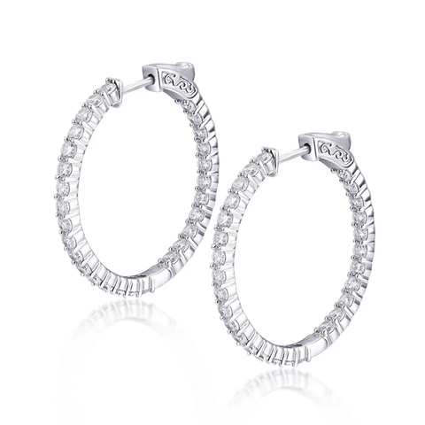 3 mm Classic Hoop Women's Earrings