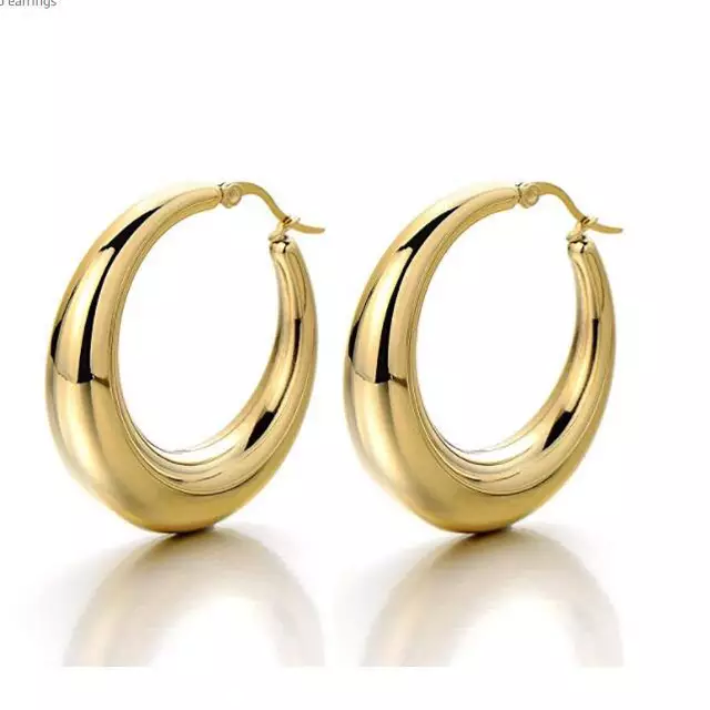 25 mm Golden Small Vintage Hoop Earrings