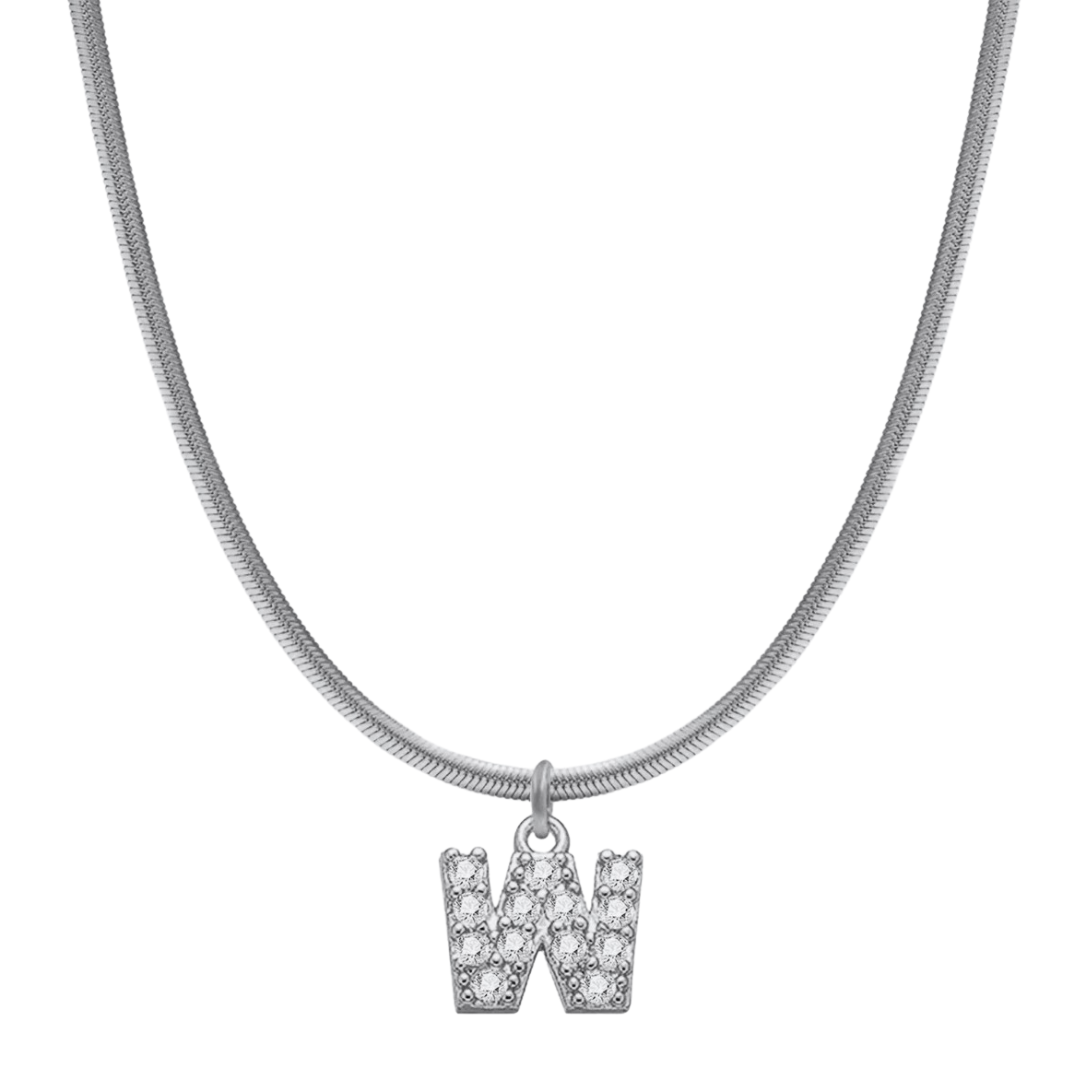 Herringbone Initial Necklace