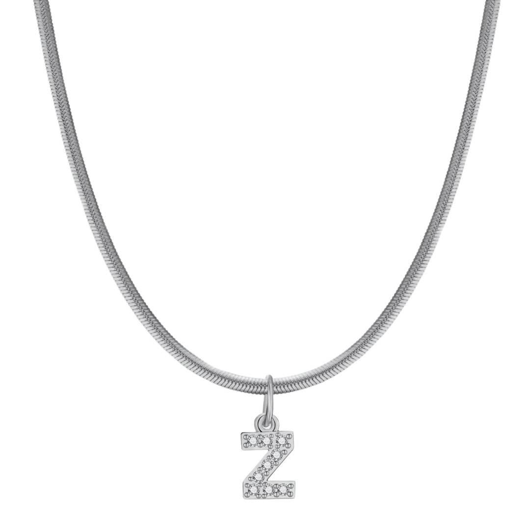 Herringbone Initial Necklace