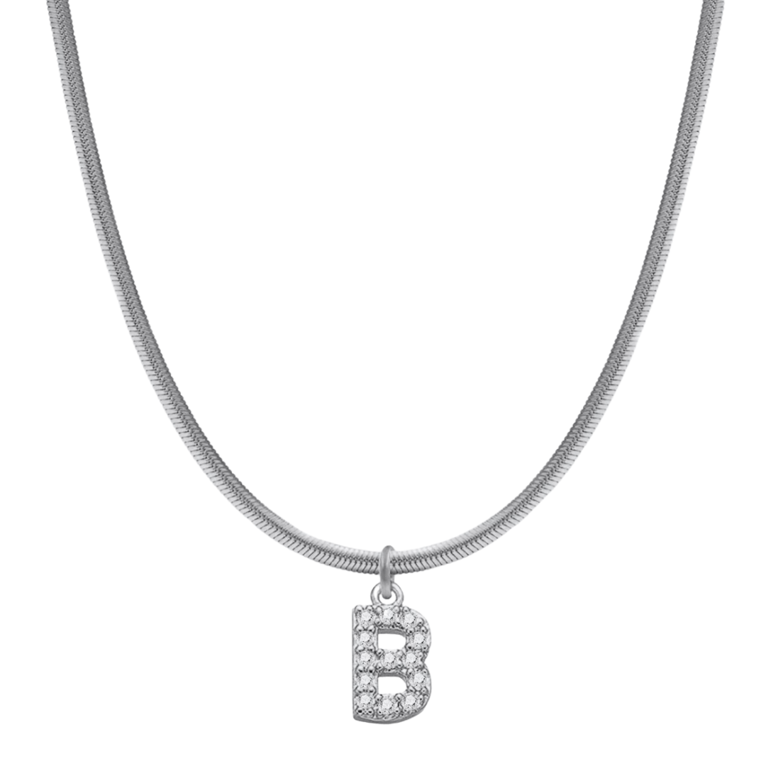 Herringbone Initial Necklace