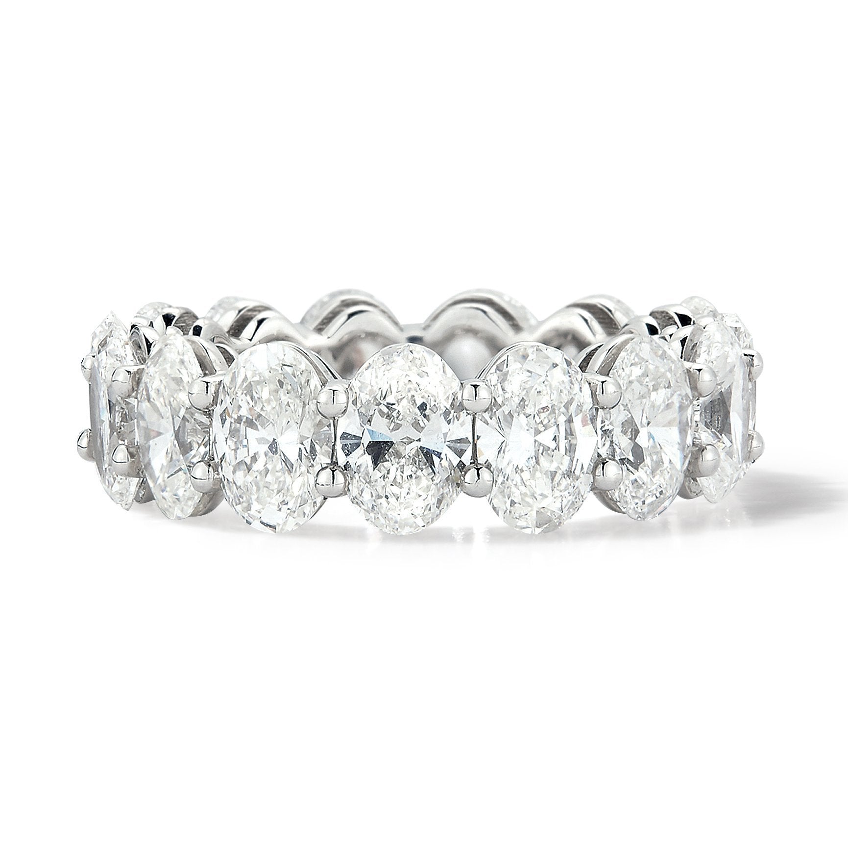 Oval Cut Sterling Silver Mila Band