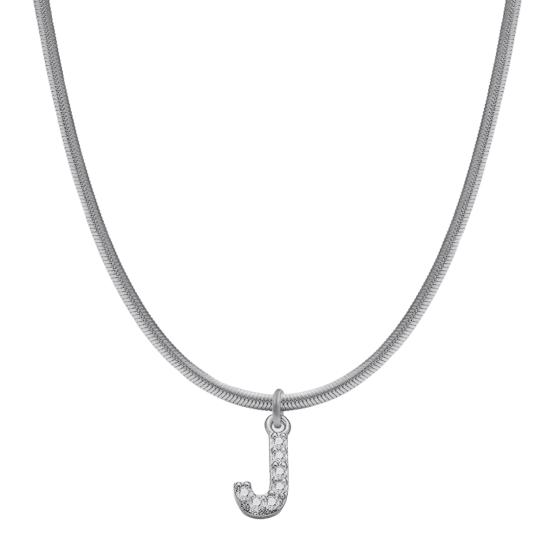 Herringbone Initial Necklace