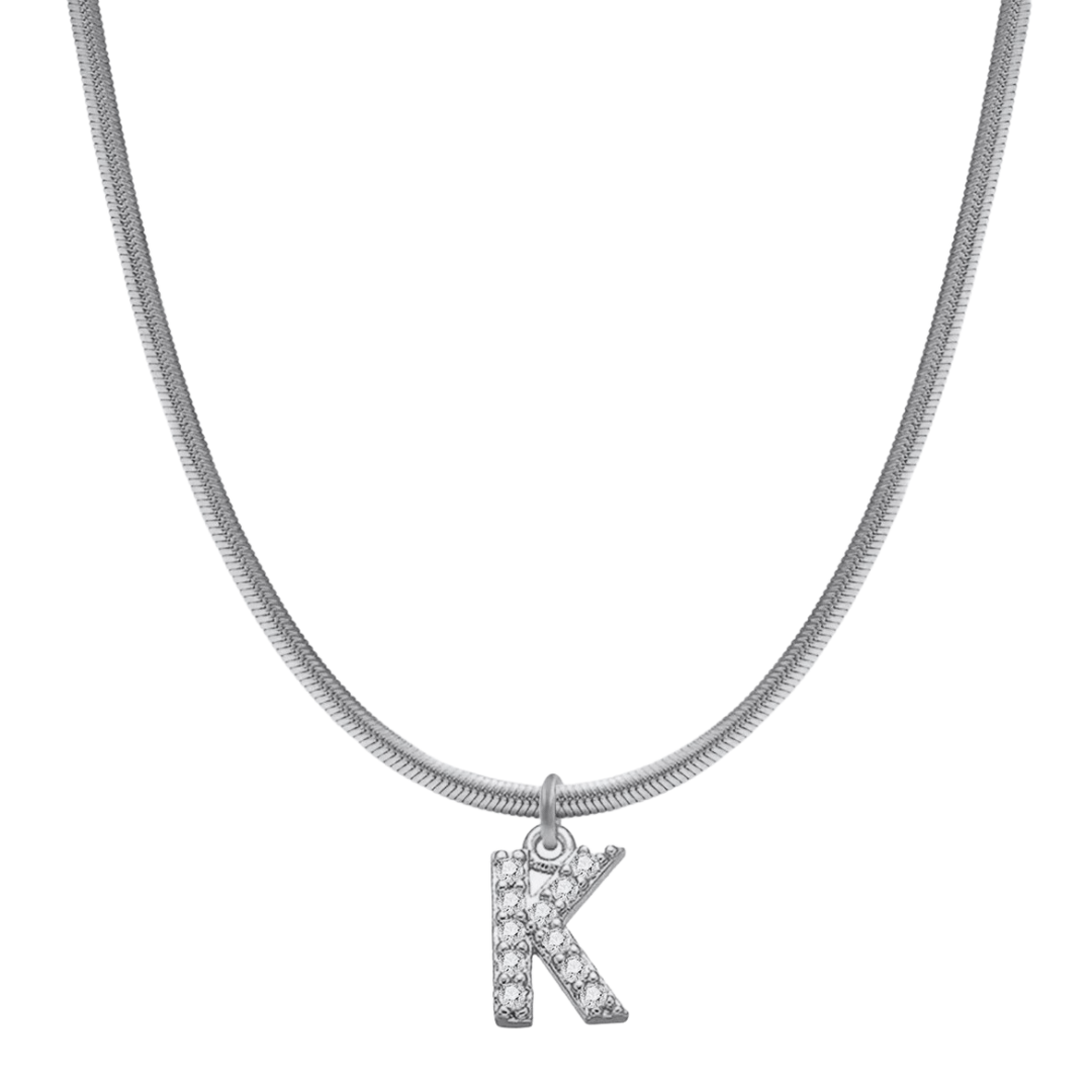 Herringbone Initial Necklace