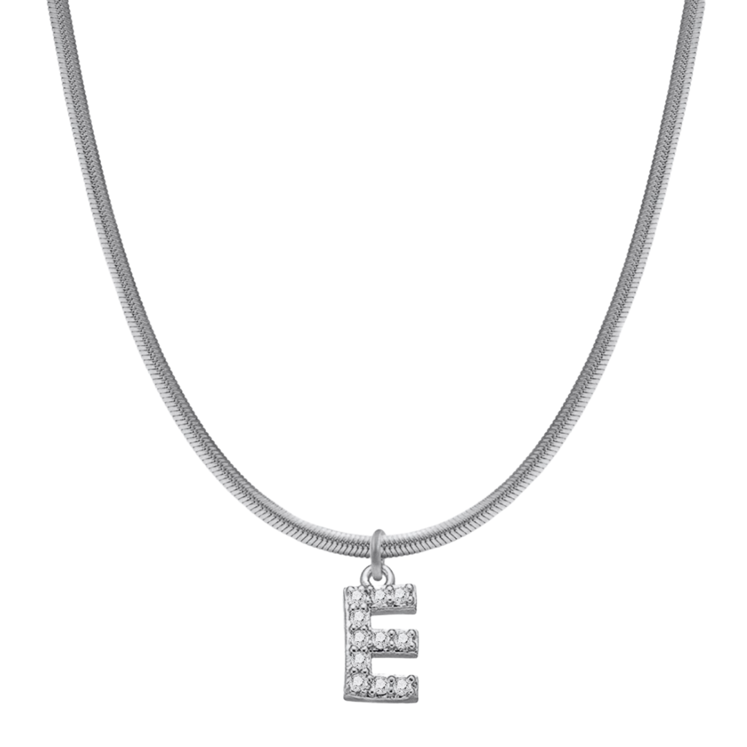 Herringbone Initial Necklace