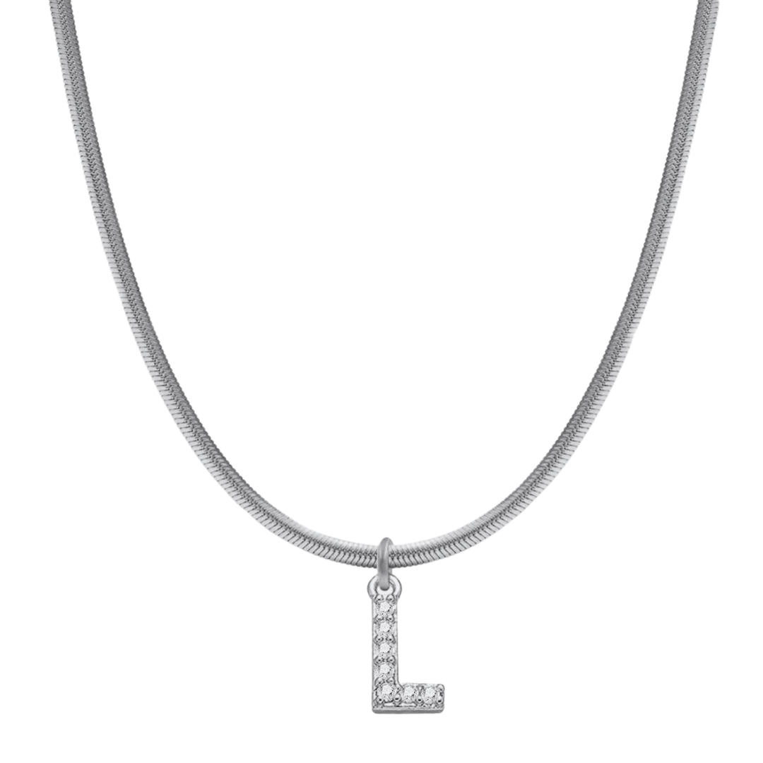 Herringbone Initial Necklace