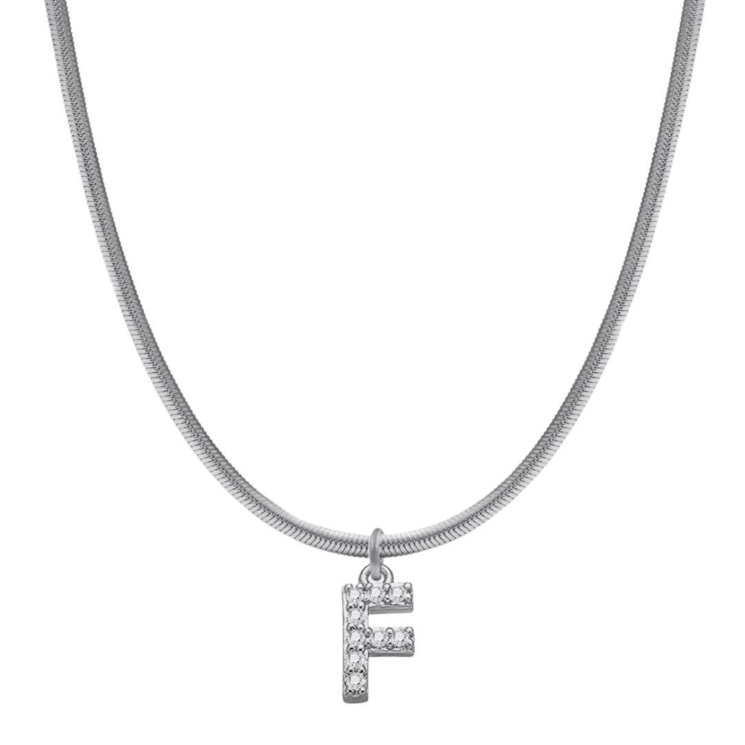 Herringbone Initial Necklace