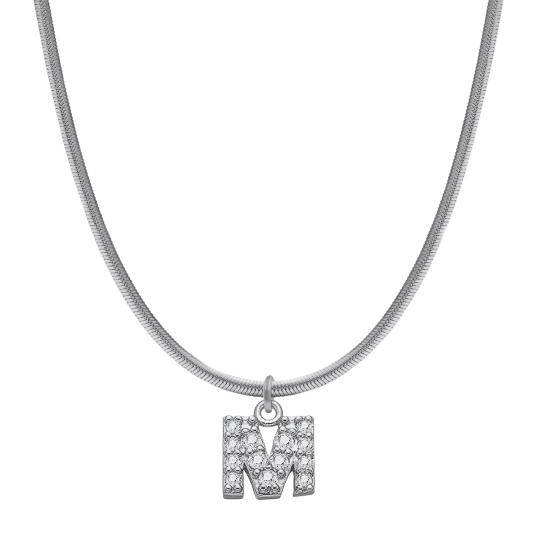 Herringbone Initial Necklace