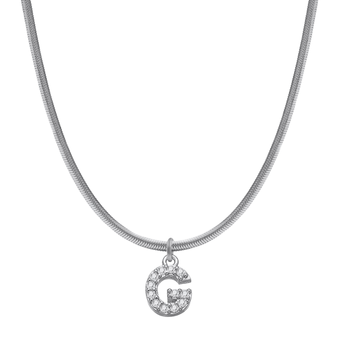 Herringbone Initial Necklace