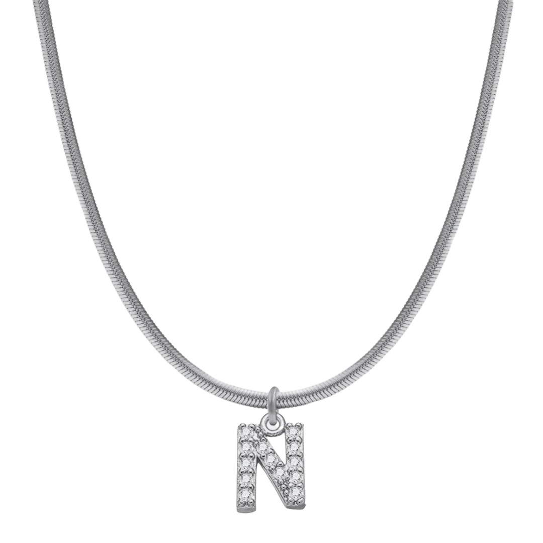 Herringbone Initial Necklace