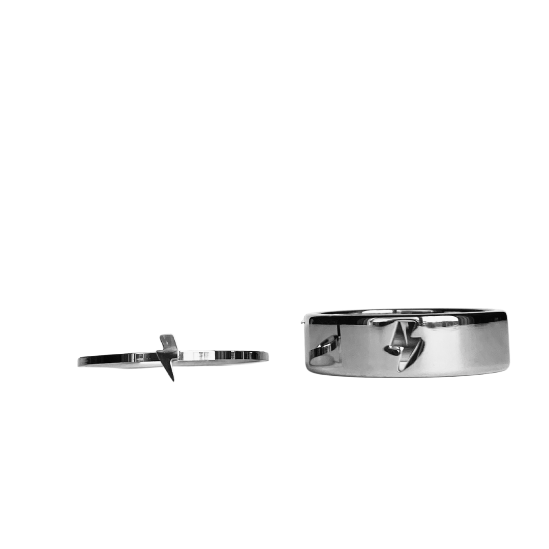 Bolt Matching Stainless Steel Fashion Rings