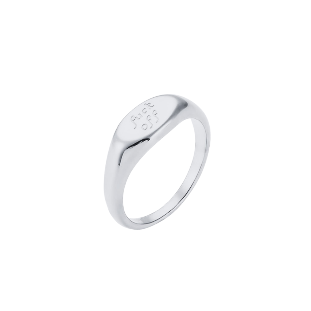 Dainty Oval Leave Me Alone Fashion Ring