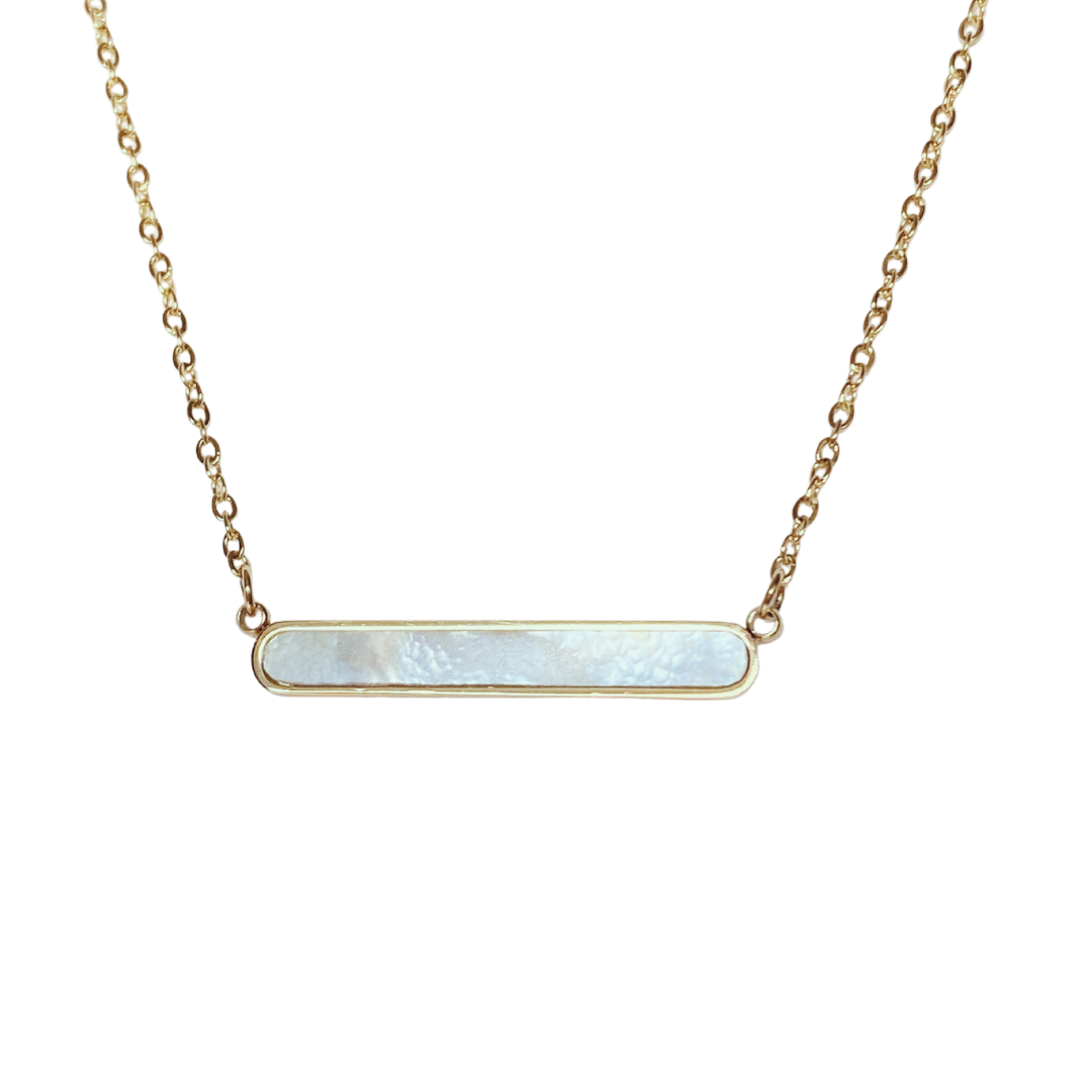Stainless Steel Golden Amelia Bar Chain Necklace