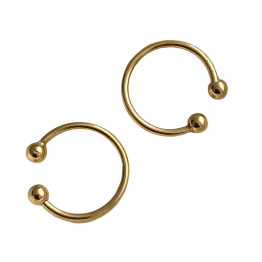 14mm Golden Zoe Cuff Earrings
