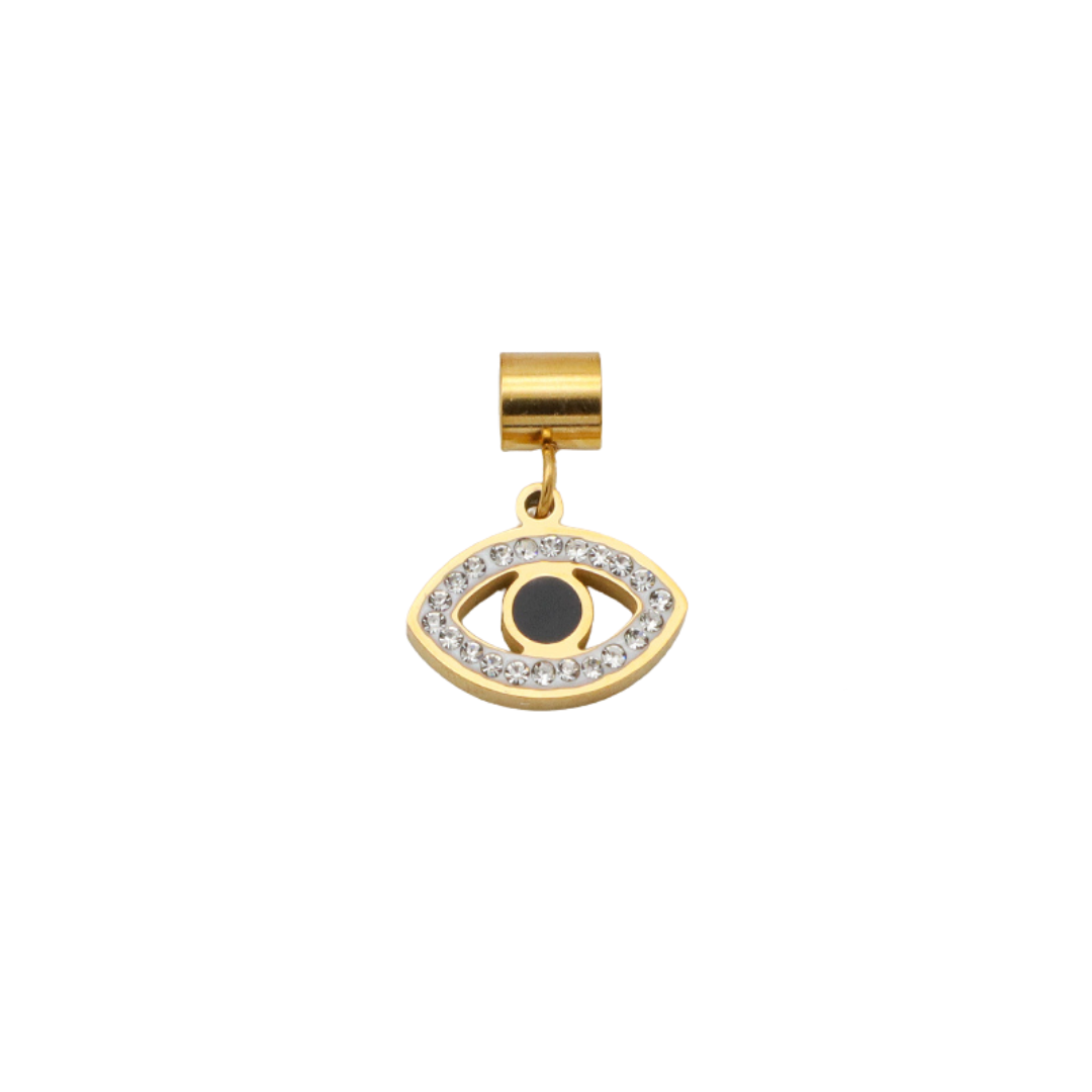 Gold & Black Evil Eye Charm
