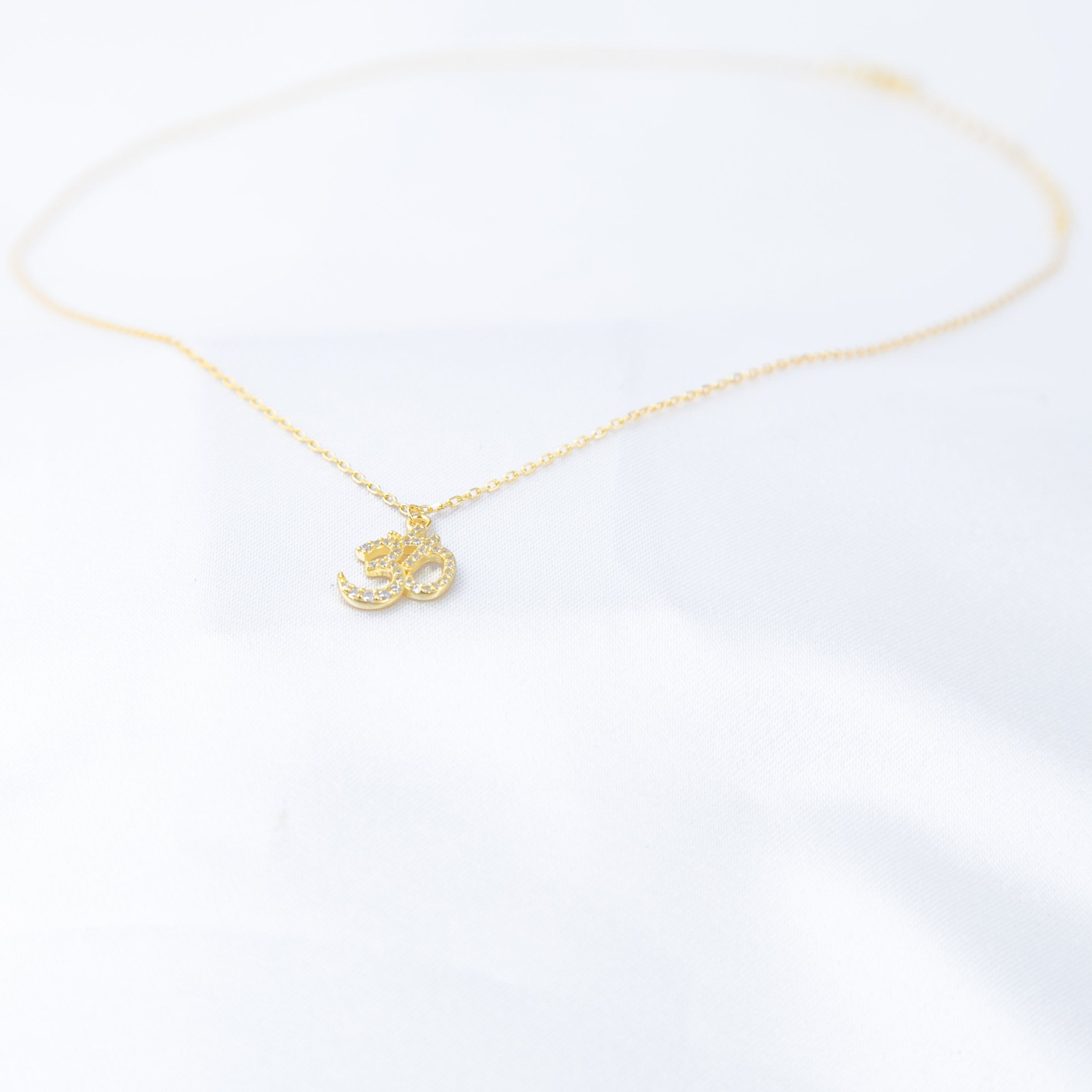 45cm Sterling Silver OM Chain Necklace