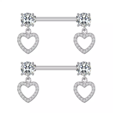 Dangling Hearts Nipple Bar