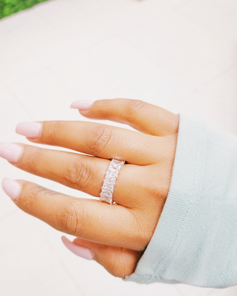 BROOKLYN BAND - Women's 925 Sterling Silver Cubic Zirconia Ring 2019