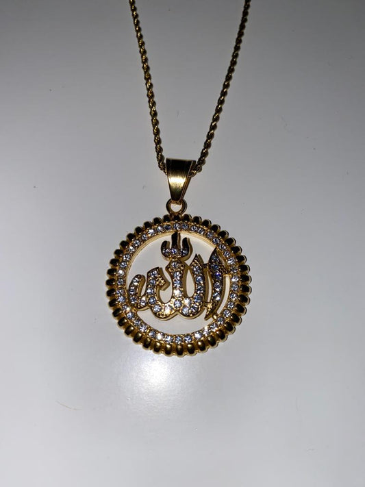 35mm Stainless Steel Allah Chain Necklace