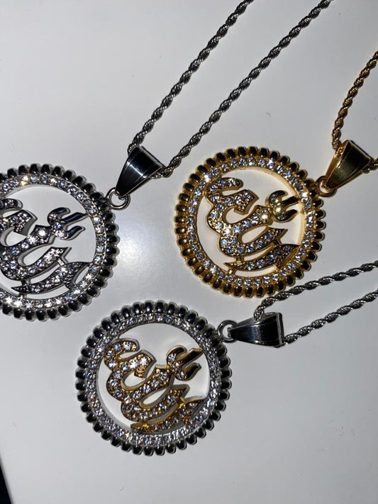 35mm Stainless Steel Allah Chain Necklace