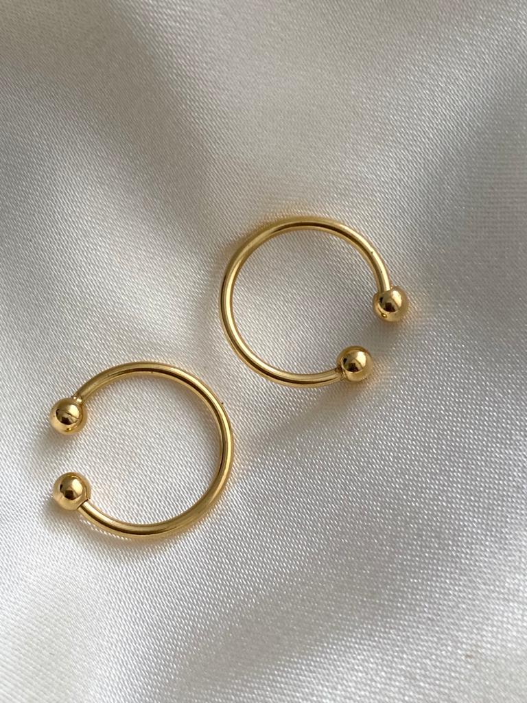 14mm Golden Zoe Cuff Earrings