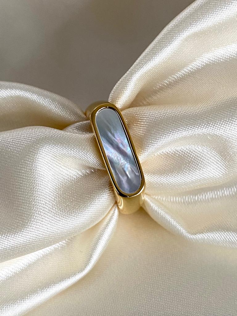Black Iris Stainless Steel Fashion Ring
