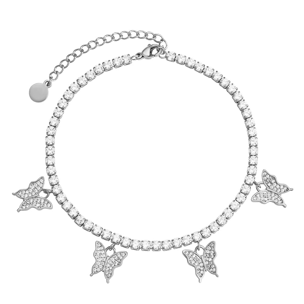 Icy Butterfly Anklet