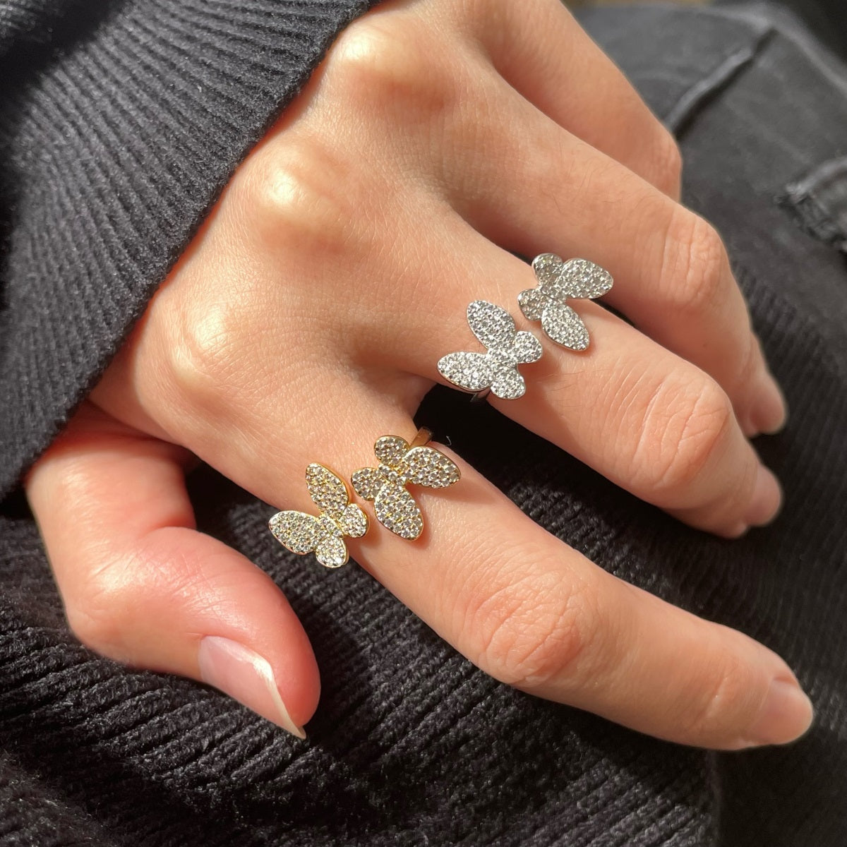 Floating Butterfly Ring