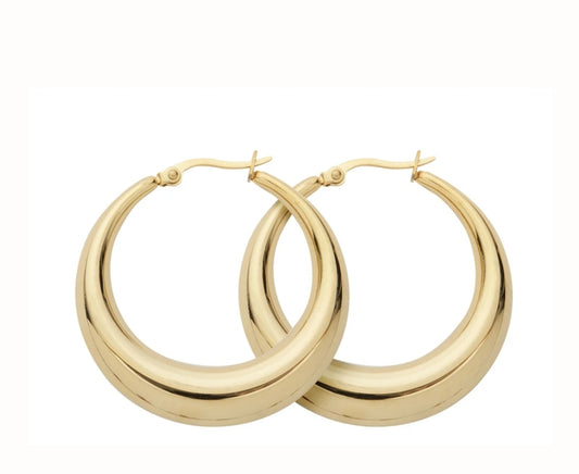 40 mm Golden Large Vintage Hoop Earrings